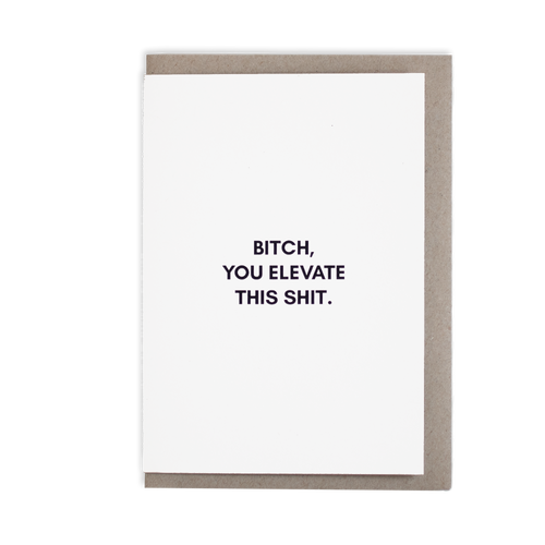 Bitch, You Elevate This Shit Greeting Card