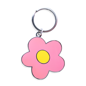 Pink Flower Keyring