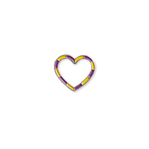 Intersex Heart Pin