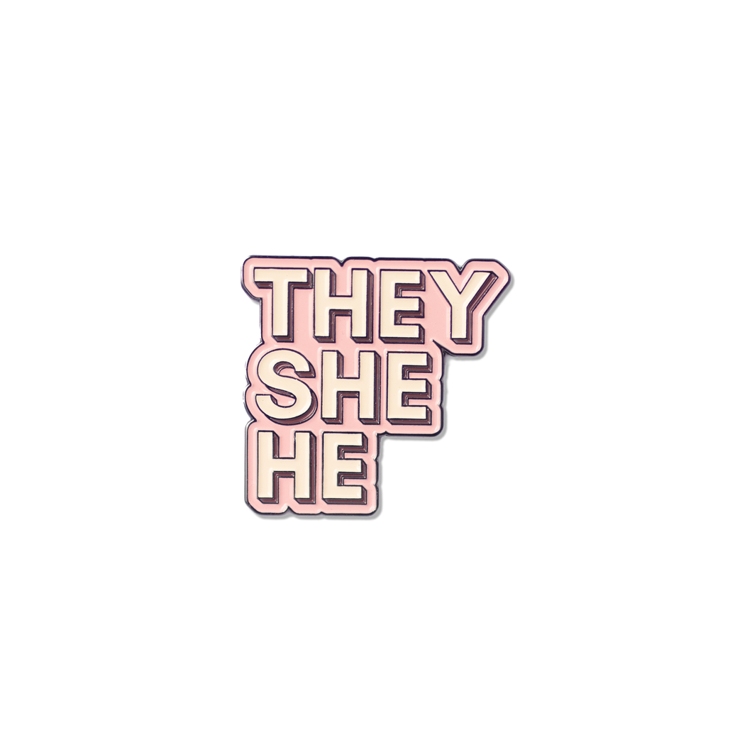 They/She/He Pronoun Pin